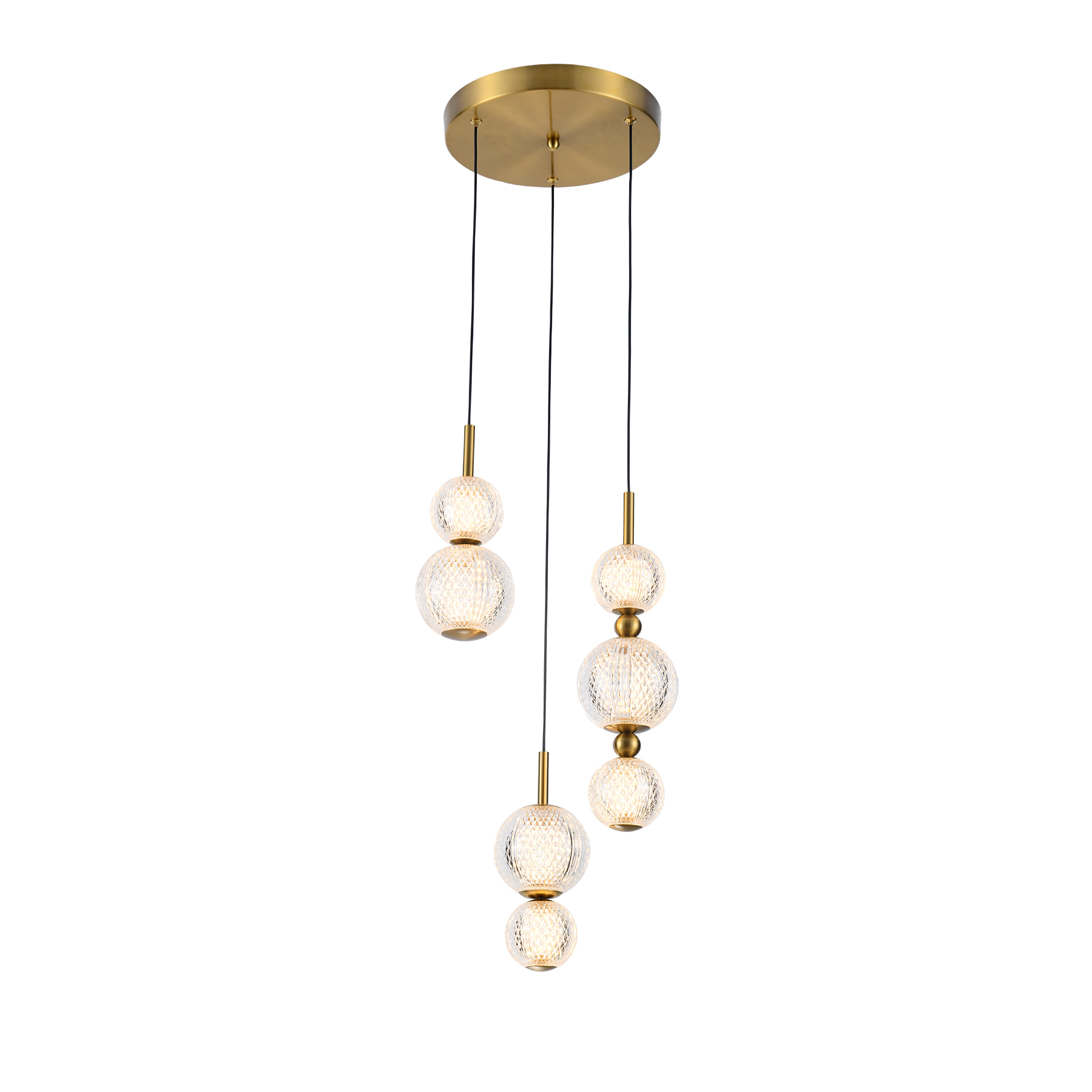 2024 new modern design prismatic acrylic ball LED pendant light